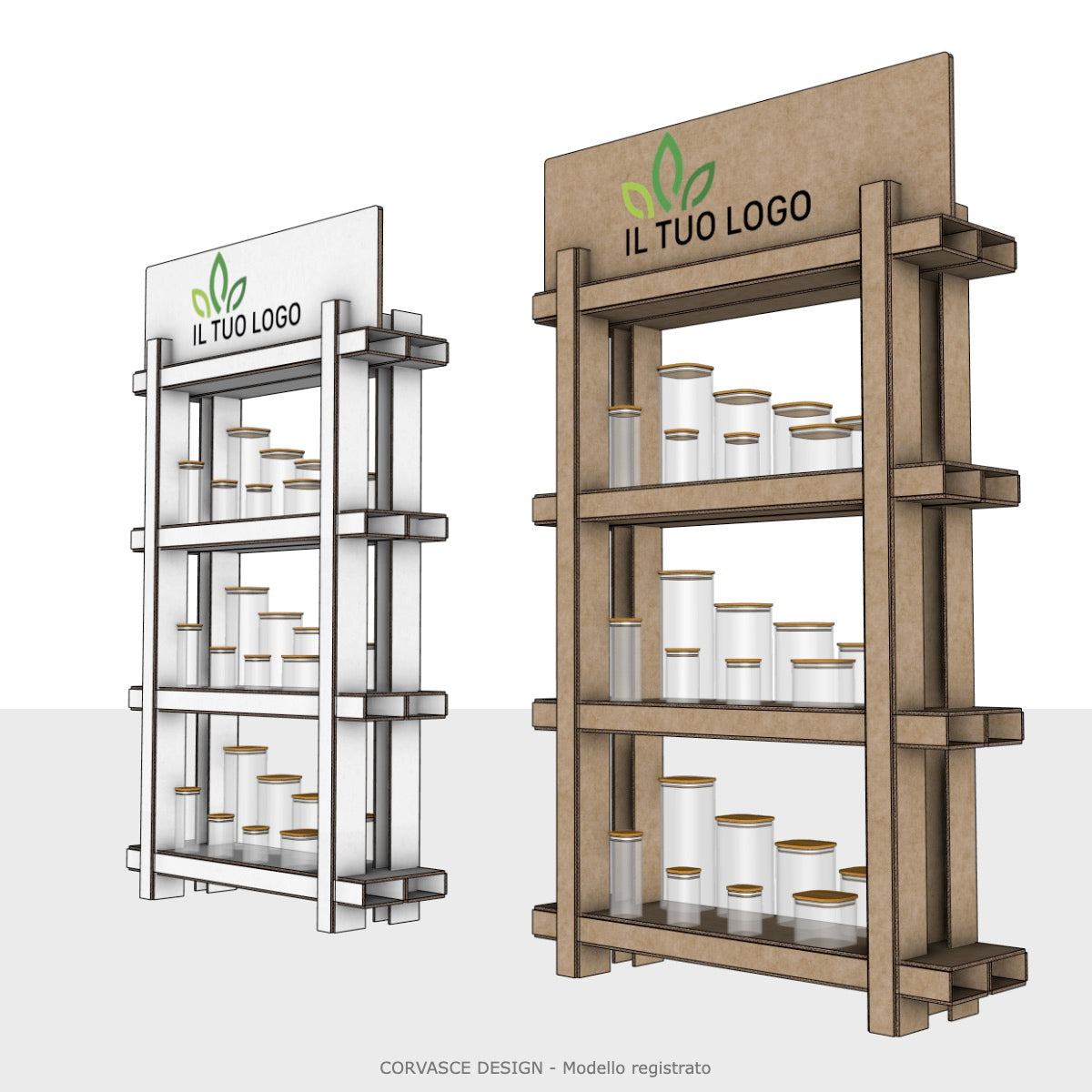 Espositore Bamboo mensole