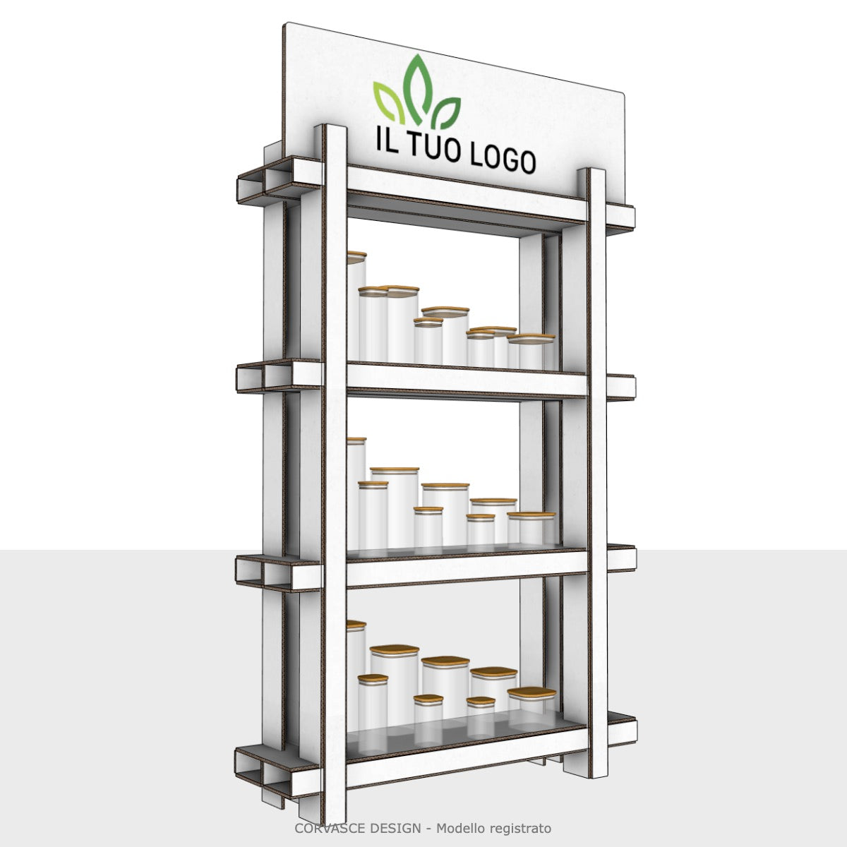 Espositore Bamboo mensole