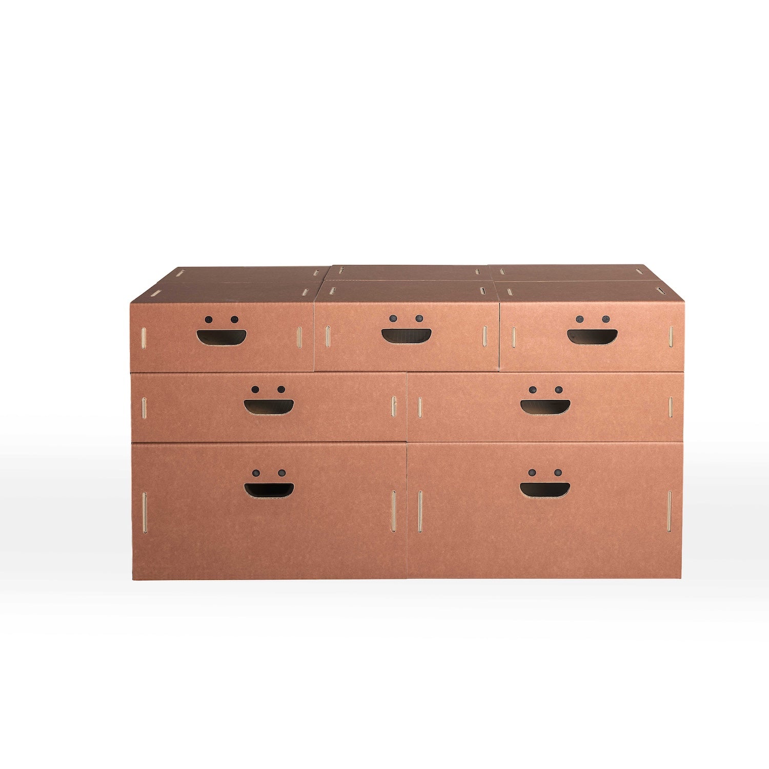 Set scatole organizer armadio 7 pezzi colore 2 Terracotta - Corvasce Design