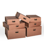 Set scatole organizer armadio 7 pezzi colore 3 Terracotta - Corvasce Design