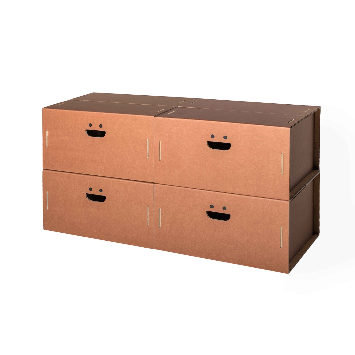 Set 4 scatole L organizer armadio in cartone Terracotta - Corvasce Design