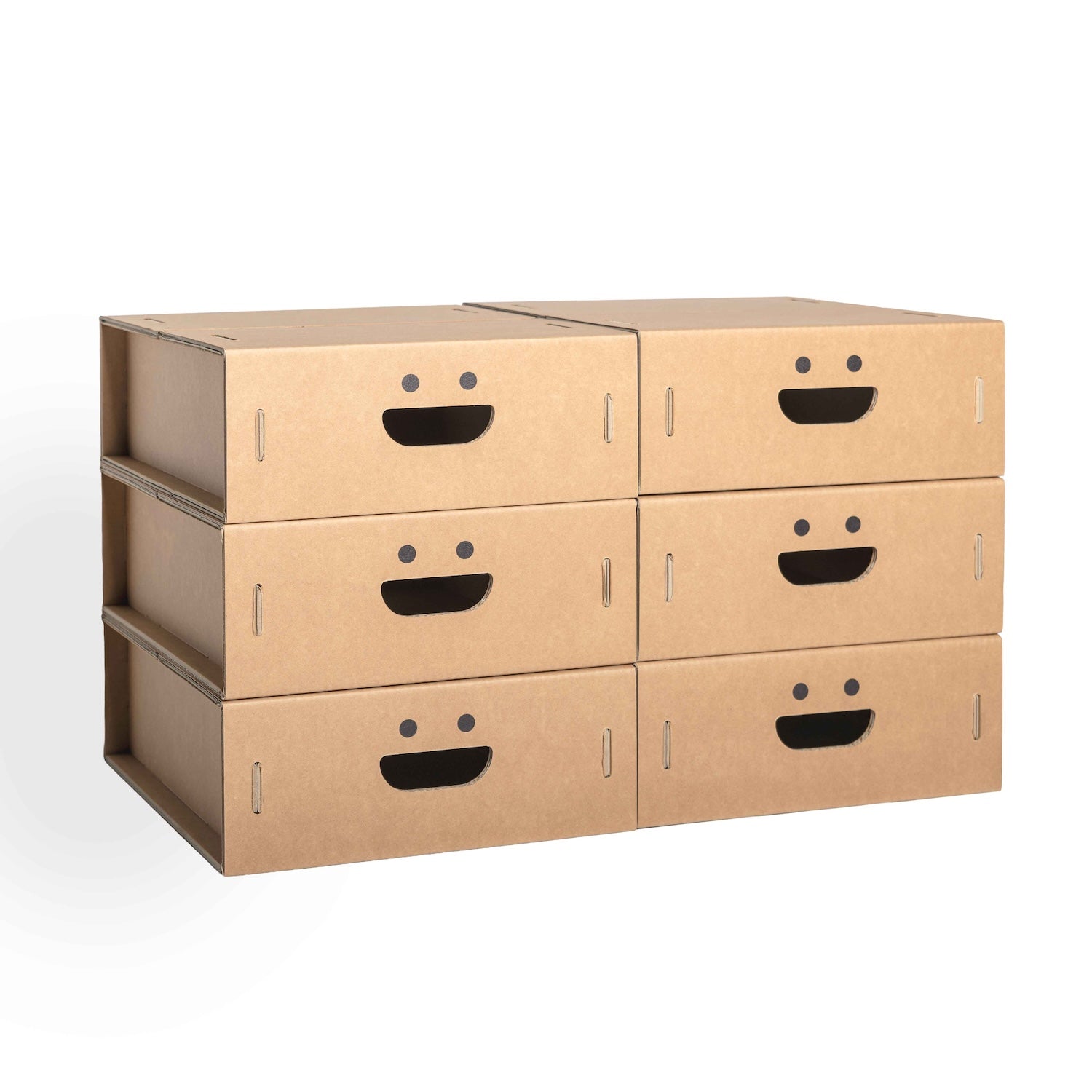 Set 6 scatole S organizer armadio in cartone Avana - Corvasce Design