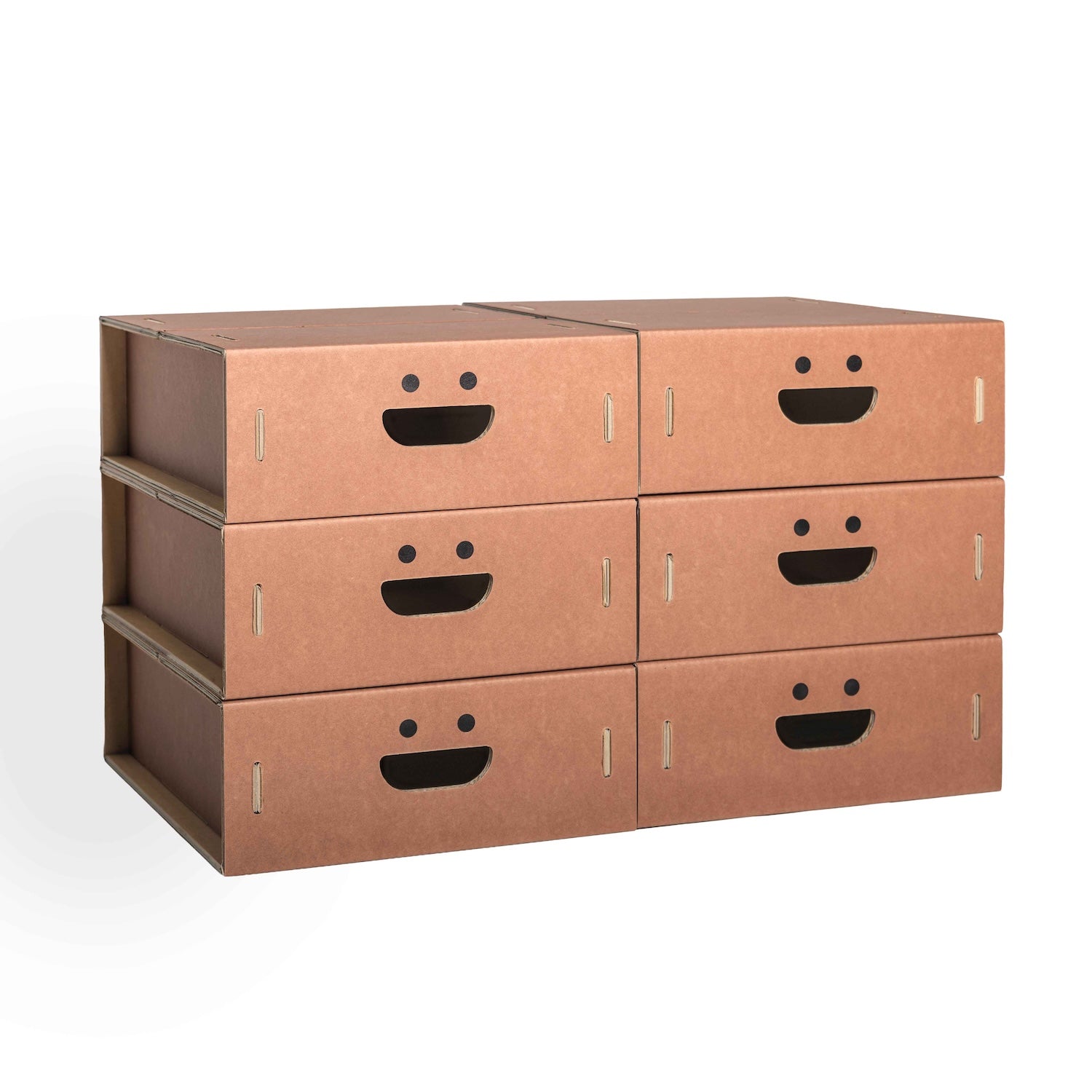 Set 6 scatole S organizer armadio in cartone Terracotta - Corvasce Design