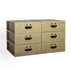 Set 6 scatole S organizer armadio in cartone Olive - Corvasce Design