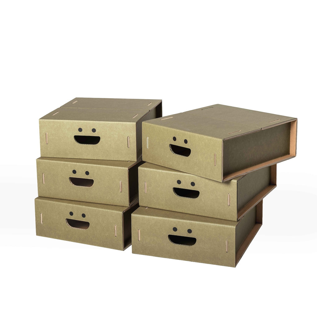 Set 6 scatole S organizer armadio colore 4 Olive - Corvasce Design