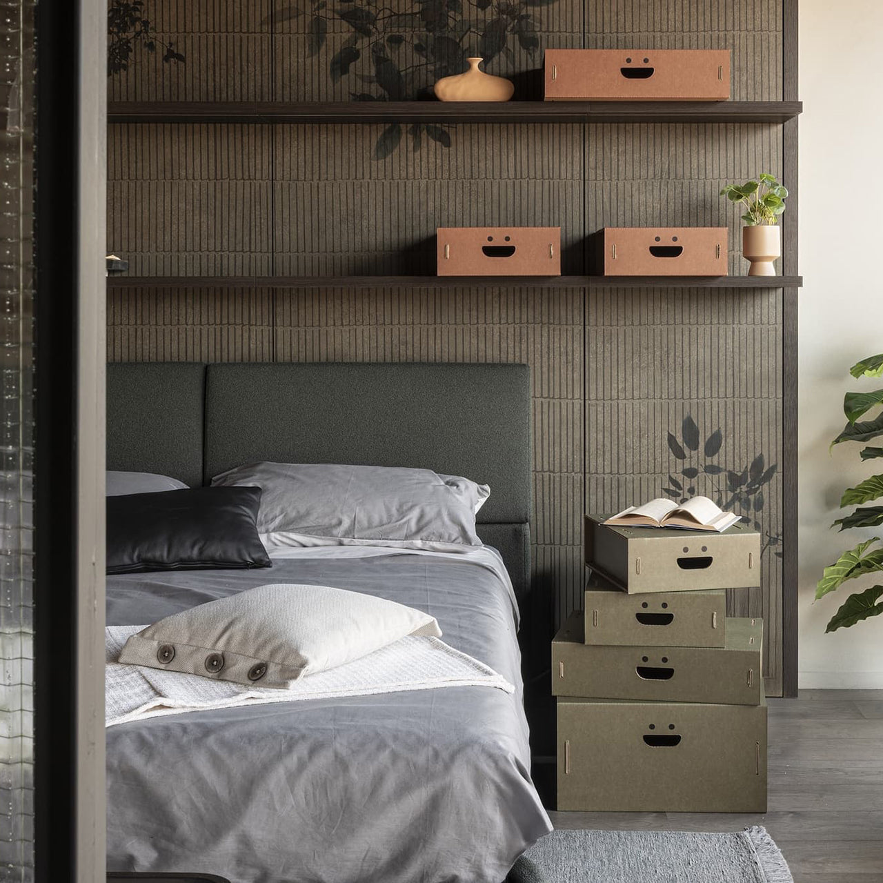 Scatole organizer armadio in cartone con divisorio lifestyle - Corvasce Design