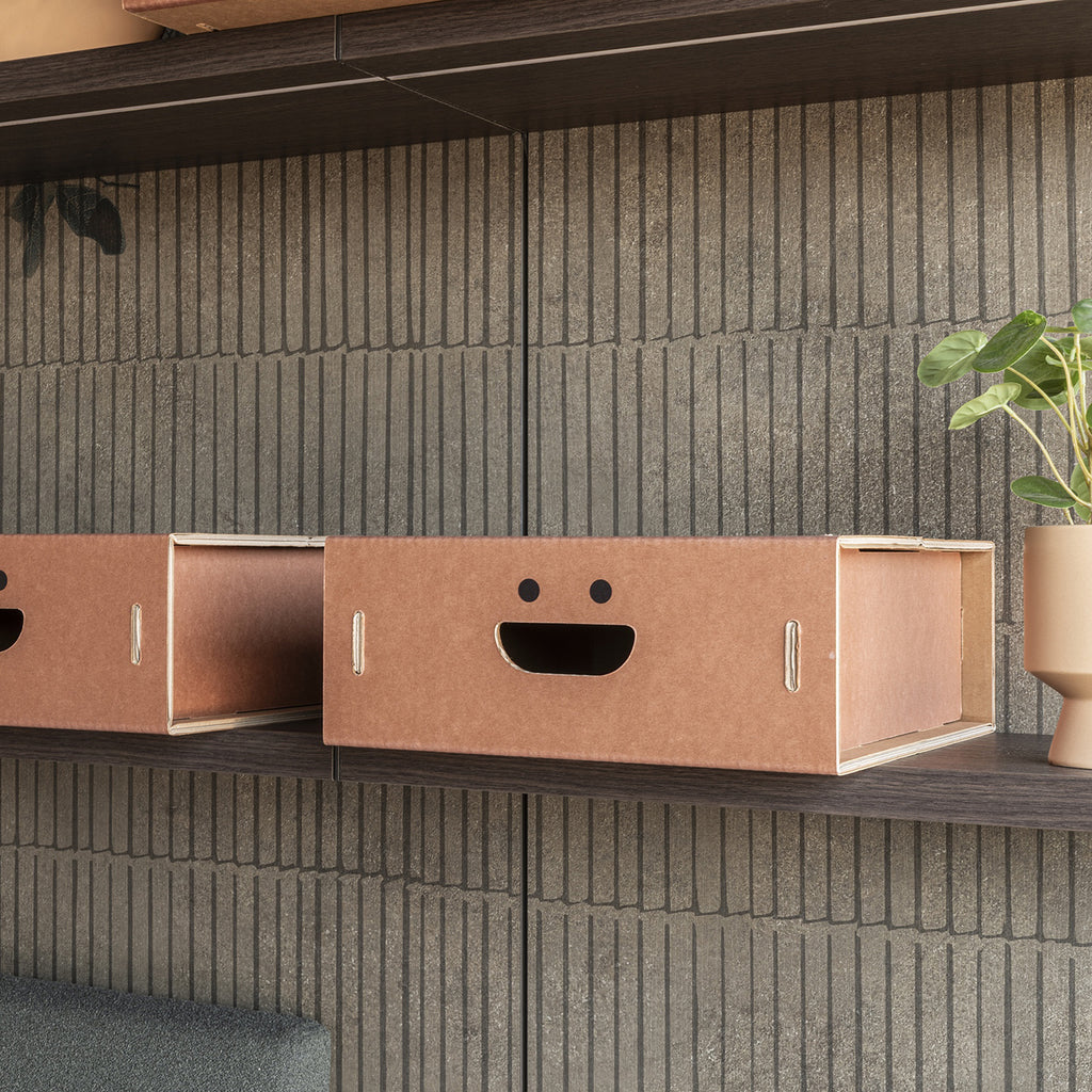 Scatole S organizer armadio in cartone in uso - Corvasce Design