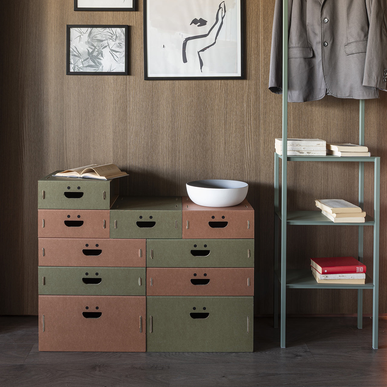 Scatole organizer armadio in cartone lifestyle - Corvasce Design